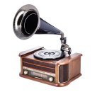 Gramofon z tubą z CD/MP3/USB/nagrywaniem